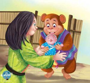 انقاذ القرد الحكيم للطفل الصغير