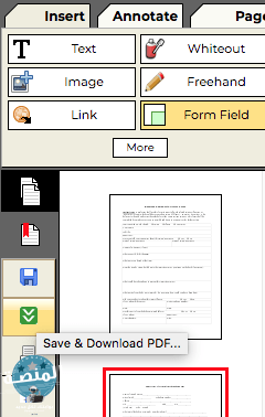 تعديل السيرة الذاتية PDF عبر PDFescape