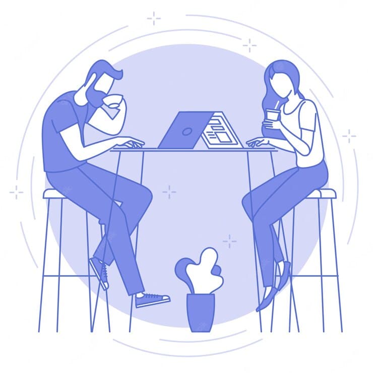 icono azul delgada linea trabajo remoto autonomo 171919 377